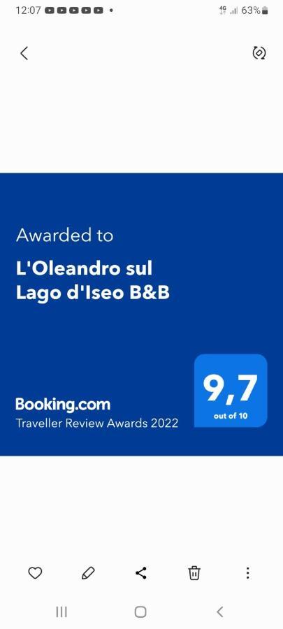 L'Oleandro Sul Lago D'Iseo B&B Sulzano Εξωτερικό φωτογραφία